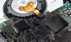 ID 155 festplatte verbrannt elektronik nahaufnahme