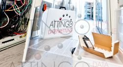 rechenzentrum attingokoffer festplatte karton nahaufnahme